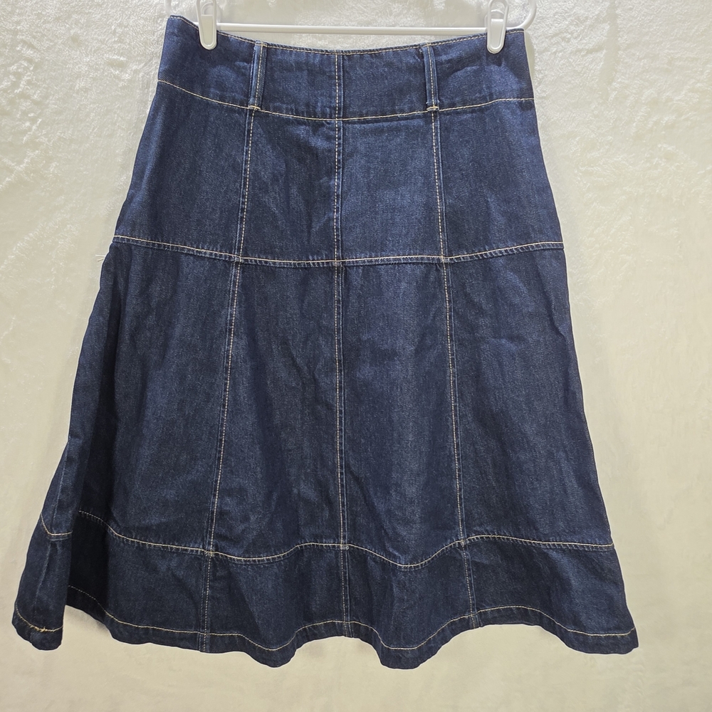 Free Assembly Tiered Denim Skirt NWT Size 6 - Picture 2 of 5